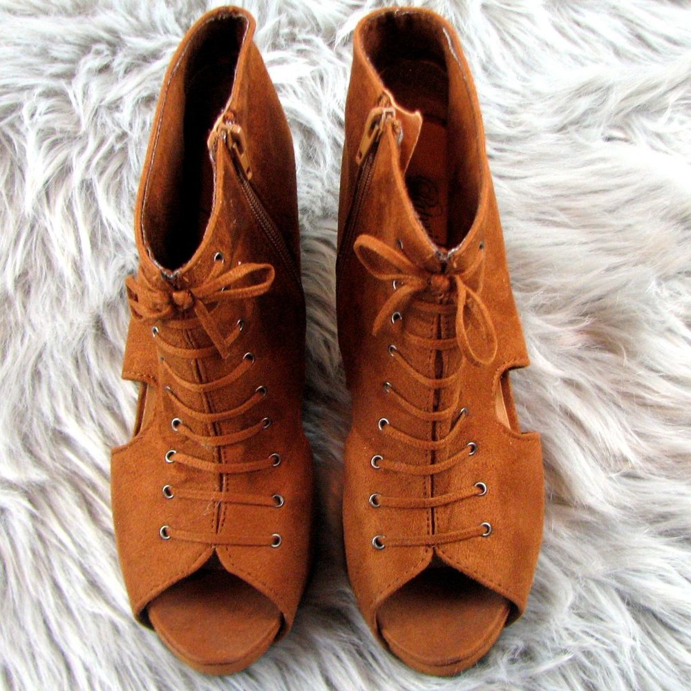 Paprika women's wedge sandals lace up booties 8